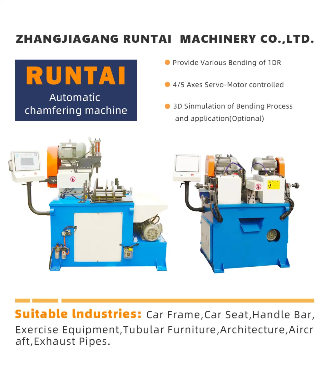 Double Head Automatic Chamfering Machine, Steel Pipe Double Side Chamfering Machine